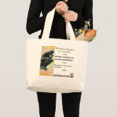 Grand Tote Bag Citation célèbre de Socrates - la sagesse commence (Devant (produit))