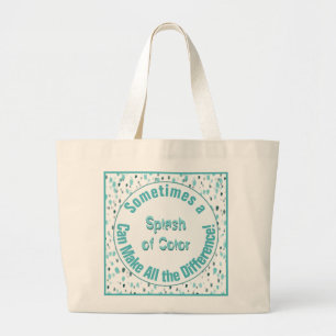 Grand Tote Bag Citation d'art Abstrait personnalisé