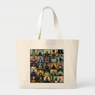 Grand Tote Bag Citation de Bouddha Fourre-tout : Méditez, ne soye