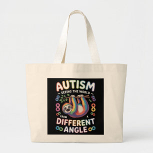 Grand Tote Bag Citation de sensibilisation à l'autisme Esprit uni