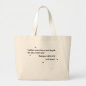 Grand Tote Bag Citation du Roi Lear (Devant)