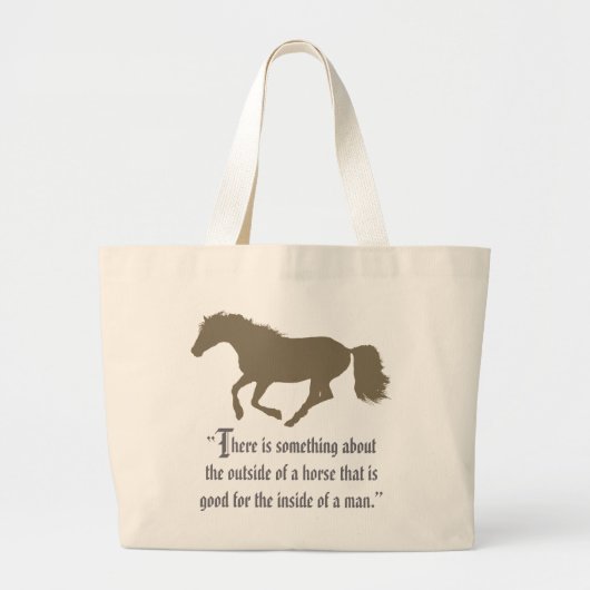Grand Tote Bag Citation Silhouette du cheval (Devant)