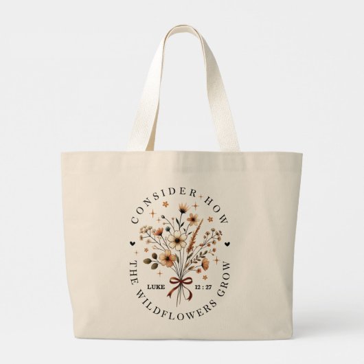 Grand Tote Bag Citations d'inspiration Boho (Dos)
