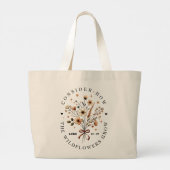 Grand Tote Bag Citations d'inspiration Boho (Dos)