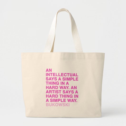Grand Tote Bag Citations par Charles Bukowski (Devant)