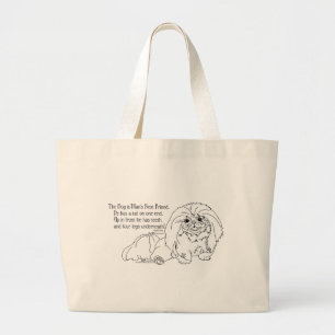 Grand Tote Bag Citations spirituelles de chiens pékinois