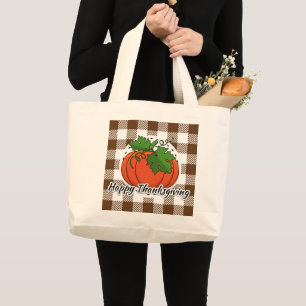 GRAND TOTE BAG CITROUILLE BROWN - BON THANKSGIVING