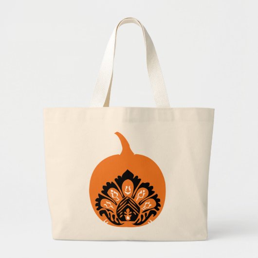 Grand Tote Bag Citrouille chic Fourre-tout (Devant)