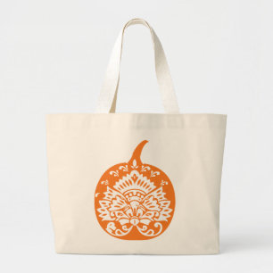 Grand Tote Bag Citrouille chic Fourre-tout