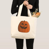 Grand Tote Bag Citrouille cool (Devant (produit))
