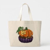 Grand Tote Bag Citrouille Cupcake (Dos)