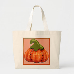 Grand Tote Bag "Citrouille d'automne saisonnier