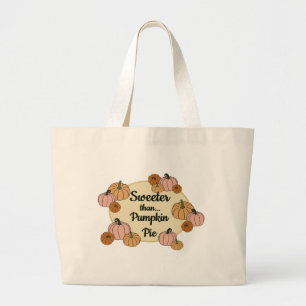 Grand Tote Bag Citrouille de Thanksgiving