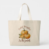 Grand Tote Bag Citrouille le plus précis dans le patch (Dos)