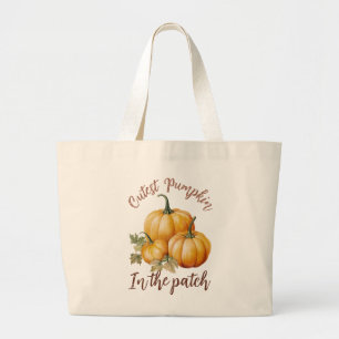 Grand Tote Bag Citrouille le plus précis dans le patch