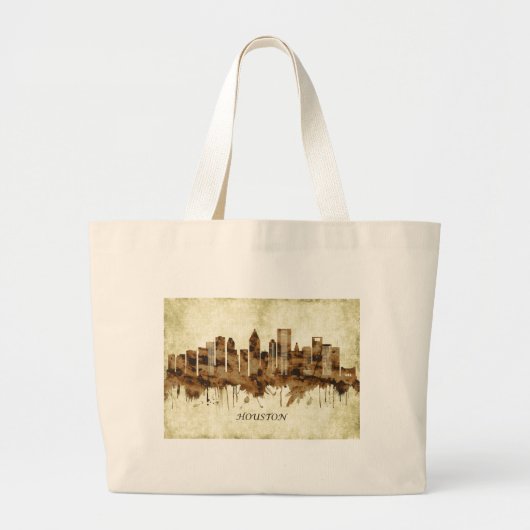 Grand Tote Bag Cityscape Houston (Devant)