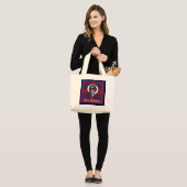 Grand Tote Bag Clan Hamilton Crest & Tartan (Devant (modèle))