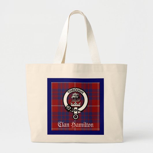 Grand Tote Bag Clan Hamilton Crest & Tartan (Devant)