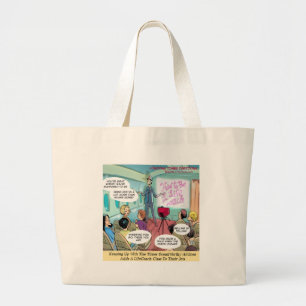 Grand Tote Bag Classe LifeCoach aérienne drôle