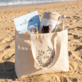 Grand Tote Bag Classy Floral Monogram Wedding Welcome Guest