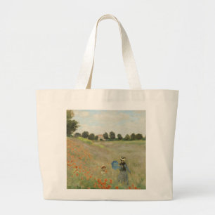 Grand Tote Bag Claude Monet Le Champ de coquelicots près d'Argent