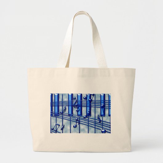 Grand Tote Bag Clavier de piano (Devant)