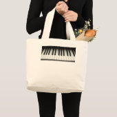 Grand Tote Bag Clavier de piano (Devant (produit))