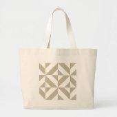 Grand Tote Bag Clay Geometric Deco Cube Pattern (Devant)