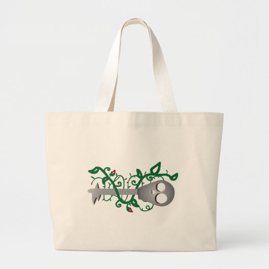 Grand Tote Bag Clé de squelette (Devant)