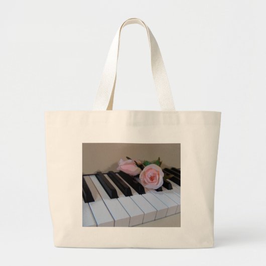 Grand Tote Bag Clés roses de pétale (Devant)