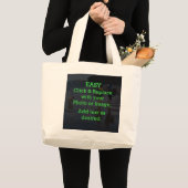 Grand Tote Bag Cliquez et remplacez facilement l'image pour créer (Devant (produit))