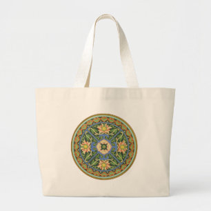 Grand Tote Bag Cloisonne Chine Patter Asiatique Oriental