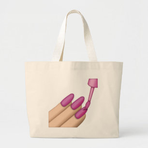 Grand Tote Bag Clou rose polonais - Emoji