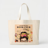 Grand Tote Bag Club de livres de Monogramme (Devant)