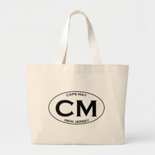 Grand Tote Bag Cm - Logo d'ovale de New Jersey de Cape May