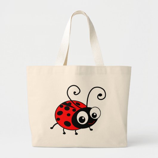 Grand Tote Bag Coccinelle mignonne (Devant)