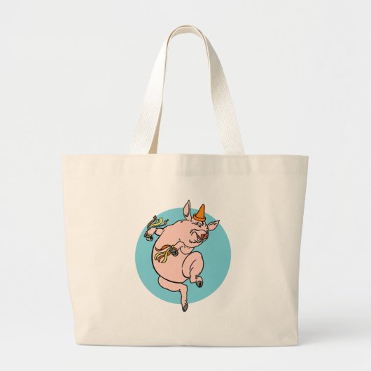 Grand Tote Bag Cochon de danse (Devant)