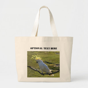 Grand Tote Bag Cockatoo à pois de soufre jaune australien