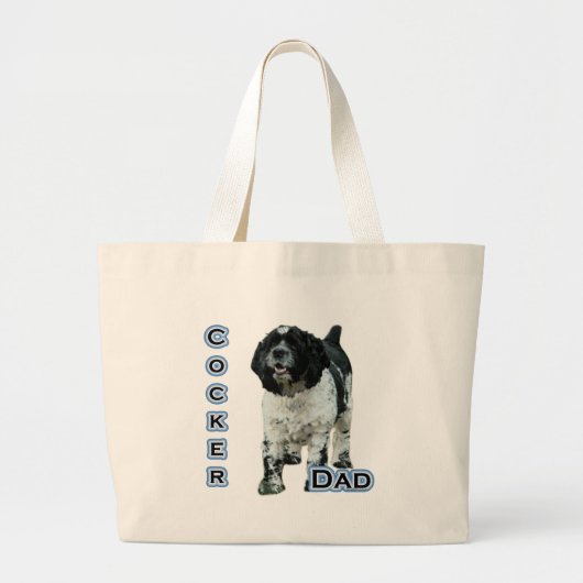 Grand Tote Bag Cocker(parti) Papa 4 (Devant)