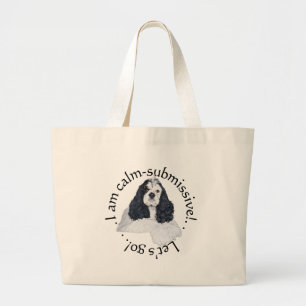 Grand Tote Bag Cocker Spaniel Américain Calme Soumis