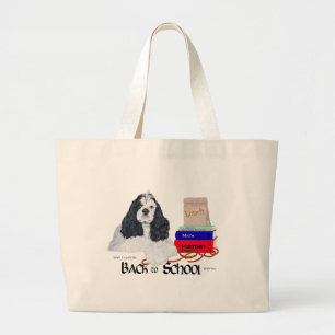 Grand Tote Bag Cocker Spaniel Américain Rentrée des Classes