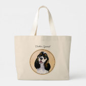 Grand Tote Bag Cocker Spaniel Peinture Parti Tan Original Chien A (Dos)