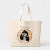 Grand Tote Bag Cocker Spaniel Peinture Parti Tan Original Chien A (Devant)