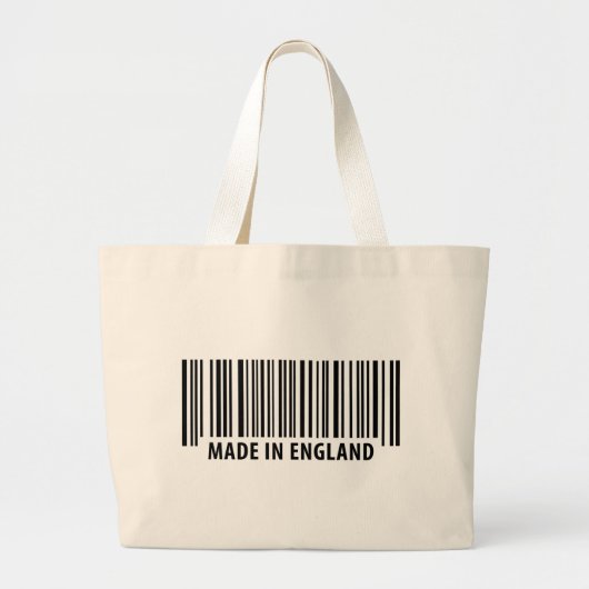 Grand Tote Bag code-barres de l' angleterre (Devant)