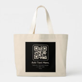 Grand Tote Bag Code QR scannable moderne (Dos)