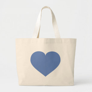 Grand Tote Bag Coeur bleu bébé