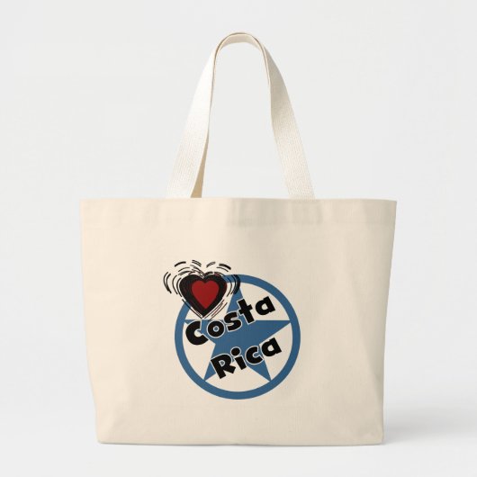 Grand Tote Bag Coeur Costa Rica (Devant)