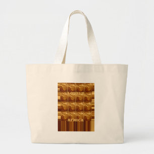 Grand Tote Bag Coeur d'or de l'Afrique