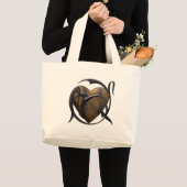 Grand Tote Bag Coeur mis en cage (Devant (produit))