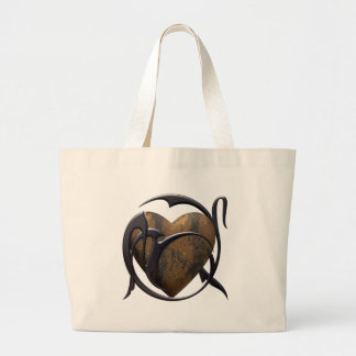 Grand Tote Bag Coeur mis en cage